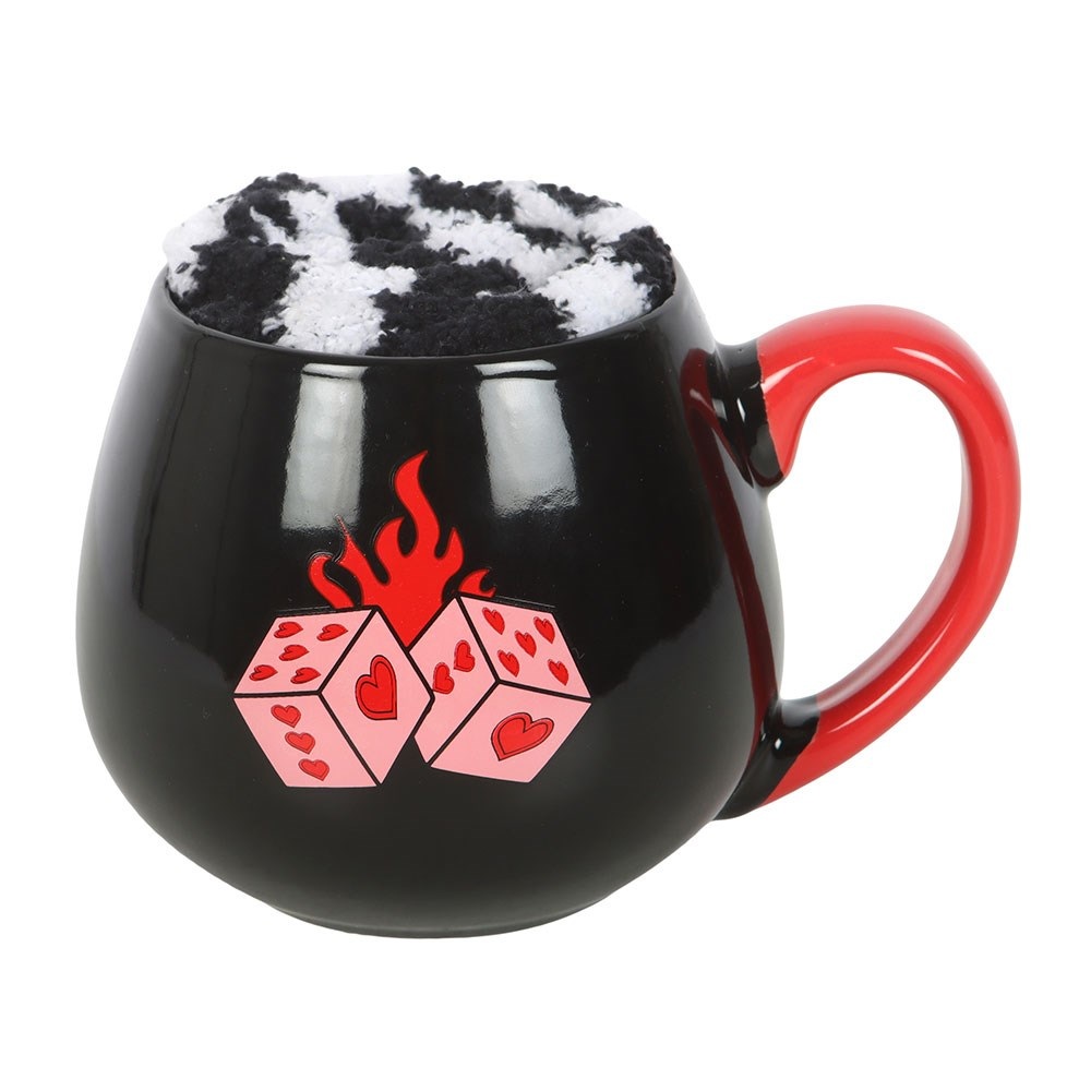Something Different - Black Dice Tasse & Socken Set - Mehrfarben